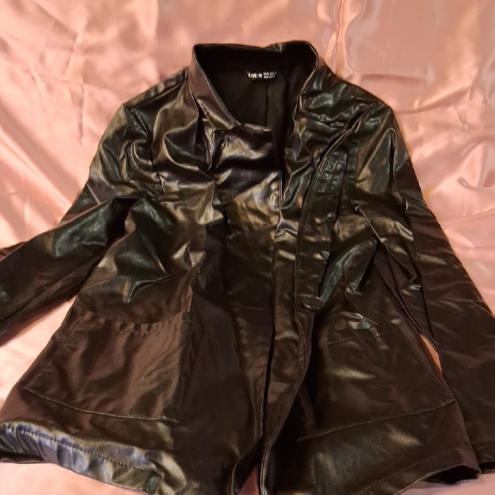 Women's Black Faux Leather Jacket